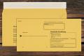 [ZU711_ALT] Zustellungshüllen 114x226 mm Haftklebend Recycling Gelb 80 g/qm Förmliche Zustellung